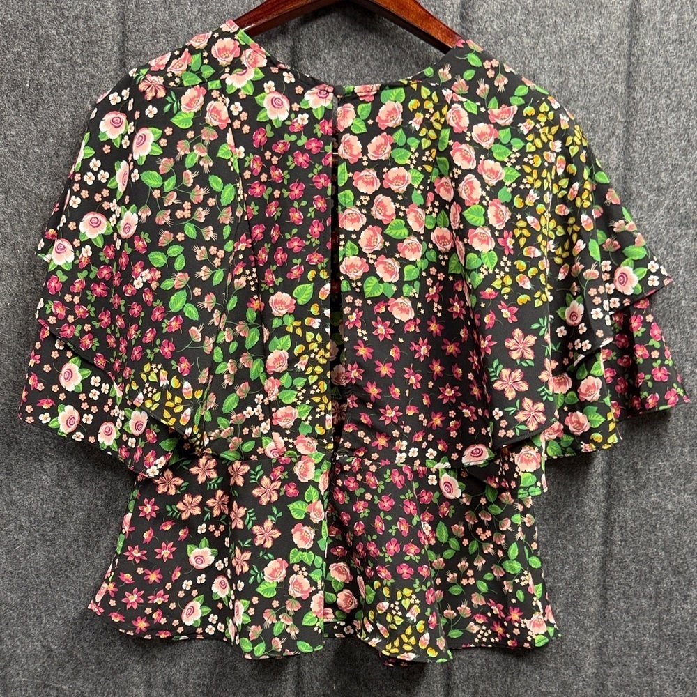Topshop Multicolor Floral Blouse - Picture 4 of 5